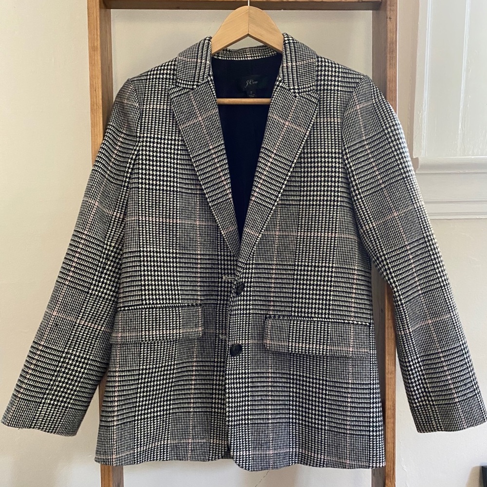 J. Crew Boyfriend Blazer in Glen Plaid